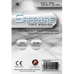 Sapphire obaly na karty - White Sleeves 50x75 mm - 100 ks
