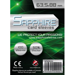 Sapphire obaly na karty - Green Sleeves 63,5x88 mm - 100 ks