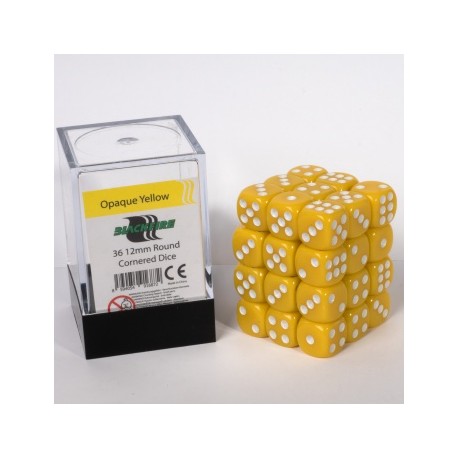 Sada kostek - 36 ks 12 mm žlutá (Opaque Yellow)