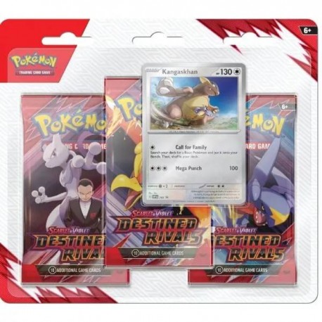 Pokémon TCG: Scarlet & Violet SV10  Destined Rivals -  3 Pack Blister - Kangaskhan